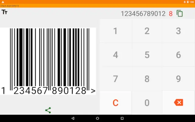 Check digit EAN-13 android App screenshot 0