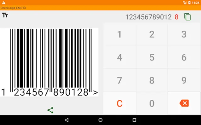 Check digit EAN-13 android App screenshot 1